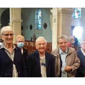 A l'issue de la messe d'action de grâces à la chapelle