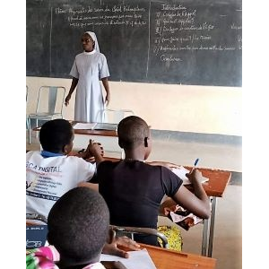 Intervention d'une des sœurs du Christ rédempteur