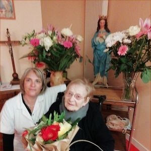 Avec Mme Noël, infirmière responsable