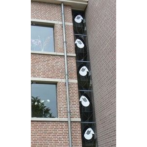 Vitrail de gauche avec 6 des 12 sœurs de Rillé
