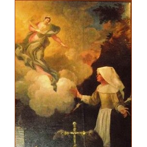 Benoîte Rencurel à qui apparaît Notre Dame Marie