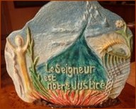 Le Seigneur est notre justice : divers éléments de l'œuvre « en terre » donnent occasion d'un échange sur Dieu