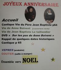 Le programme de l'après-midi de fête