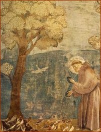 François d'Assise parlant aux oiseaux
