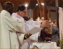 Le baptême de Guadalupe par le diacre Ihsan