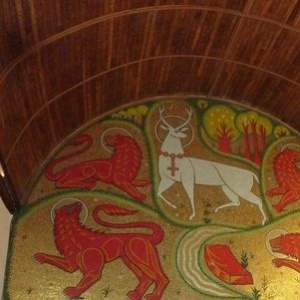 Fresque au fond de l'église.