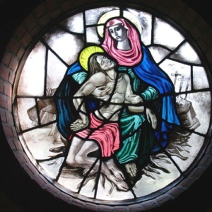 Vitrail de la chapelle des sœurs à Geulle