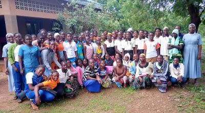 Le groupe des 64 aspirantes SCR lors du camp d'août 2022