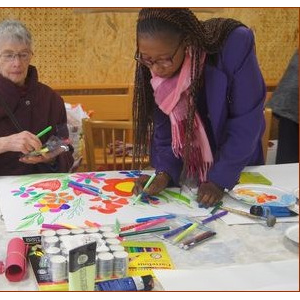 Atelier Peinture : Céline et Pierrette