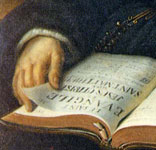 Main de Anne Boivent et Evangile selon St Matthieu