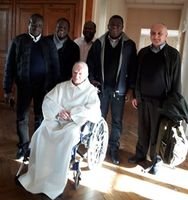 Avant la messe le jour de ses 100 ans, le 4 avril 2019 Avant la messe le jour de ses 100 ans, le 4 avril 2019