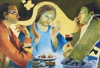 Disciples d'Emmaüs. Peinture d'Arcabas Disciples d'Emmaüs. Peinture d'Arcabas