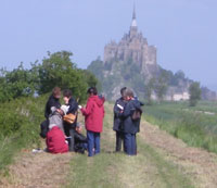 Ecoute d'une lettre de St Paul tout en marchant vers le Mont St Michel