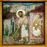 Charles de Foucauld à Nazareth (polyptique de N. D. des Neiges) Charles de Foucauld à Nazareth (polyptique de N. D. des Neiges)