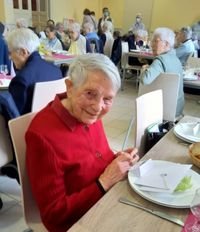 3 juillet : au repas de fête au restaurant du Bocage à Pontmain