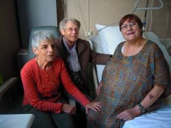 En visite, à la clinique, auprès de Simone En visite, à la clinique, auprès de Simone