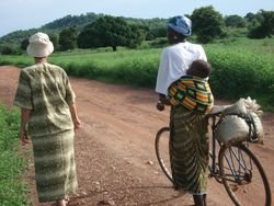 En Juillet 2007, à la saison des pluies, sur une piste de Gon-Boussougou (Burkina Faso) En Juillet 2007, à la saison des pluies, sur une piste de Gon-Boussougou (Burkina Faso)