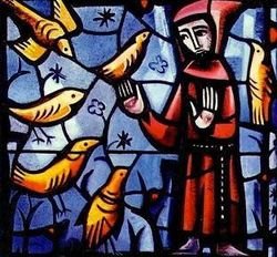 Saint François d'Assise, vitrail de Fr Eric, Taizé