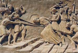 Bas relief de la flagellation du Christ Bas relief de la flagellation du Christ