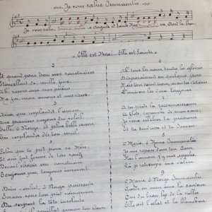 Partition rédigée par une sœur