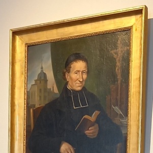 Les portraits de nos deux Fondateurs tout juste restaurés nous attendaient dans la salle du Sacré-Cœur