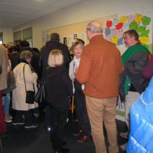 Un groupe de participants