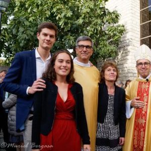 Monseigneur Rougé, François, Isabelle et les enfants