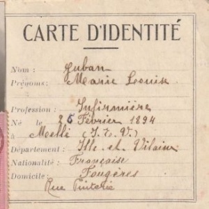 Carte identité Sr. Juban, 1940