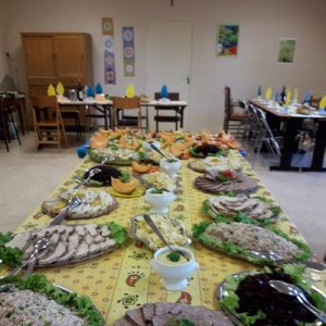 Le buffet artistement présenté