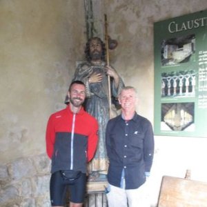 Avec Tobias, Allemand, cloître à Santallana del mar En Cantabrie