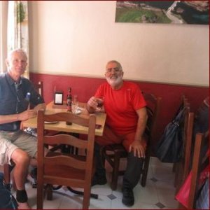 A Ribadeo, avec Paco, compagnon de marche de plusieurs jours