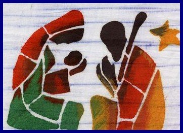 Noël. Batik du Burkina Faso Noël. Batik du Burkina Faso