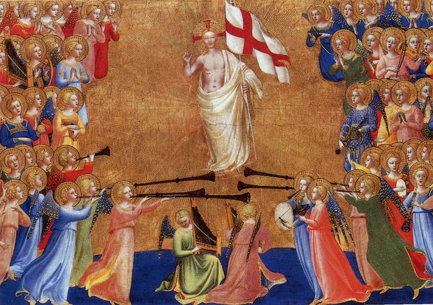 Le Christ Ressuscité, avec les anges. Fra Angelico, 15e Siècle